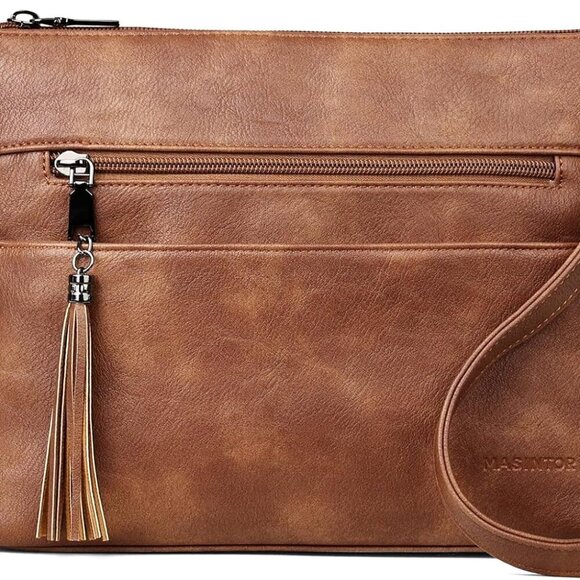 Women’s Faux Leather Crossbody Bag Medium Lightweight Perfect for Daily Use